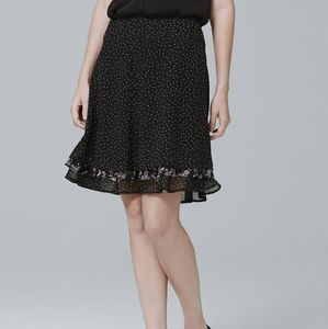 WHBM Tiered Polka Dot Skirt